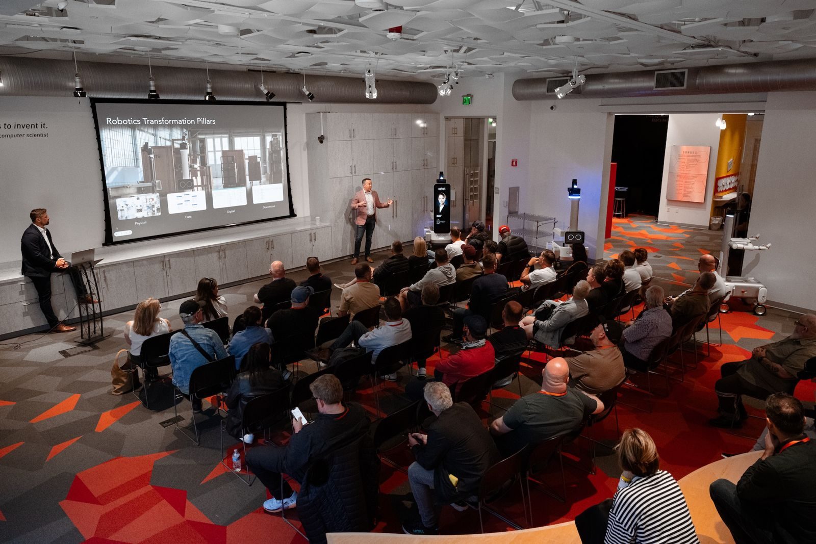 Live robotics demonstration for executives during a Silicon Valley immersion