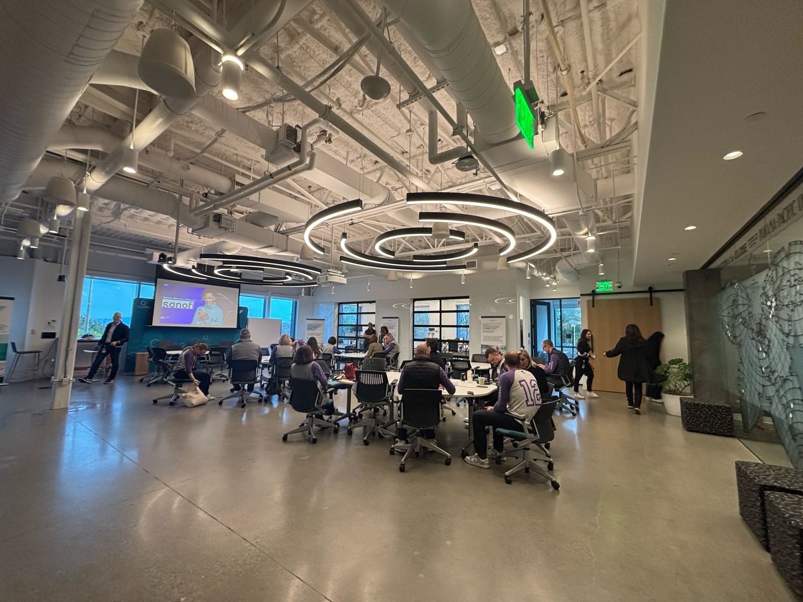 Executive cohort visiting a life sciences innovation campus in Silicon Valley