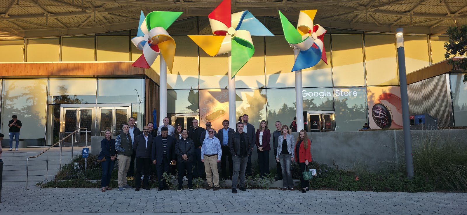 High-potential leadership cohort visiting a technology campus during a Silicon Valley immersion