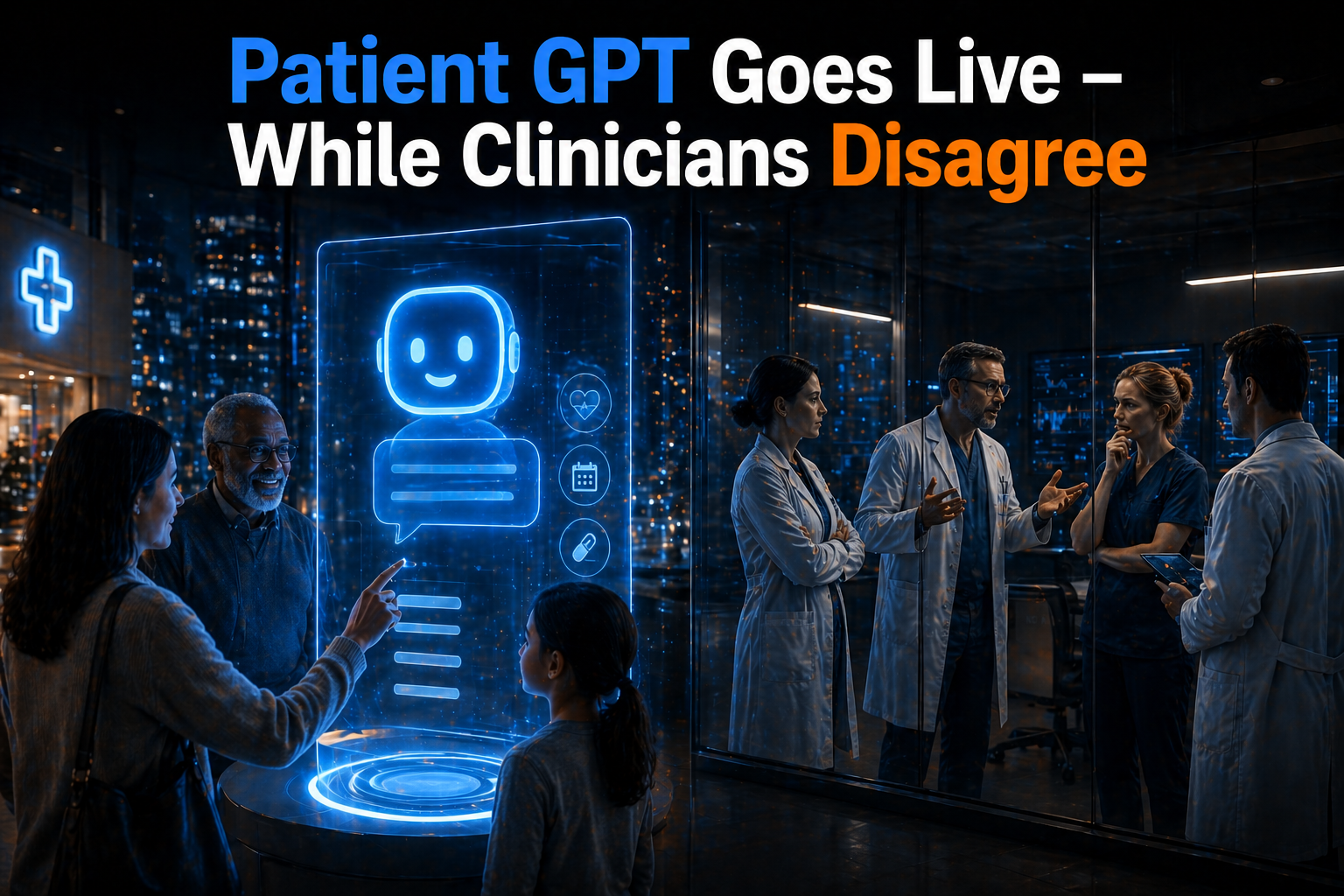 Patient GPT AI deployment in healthcare while clinicians disagree