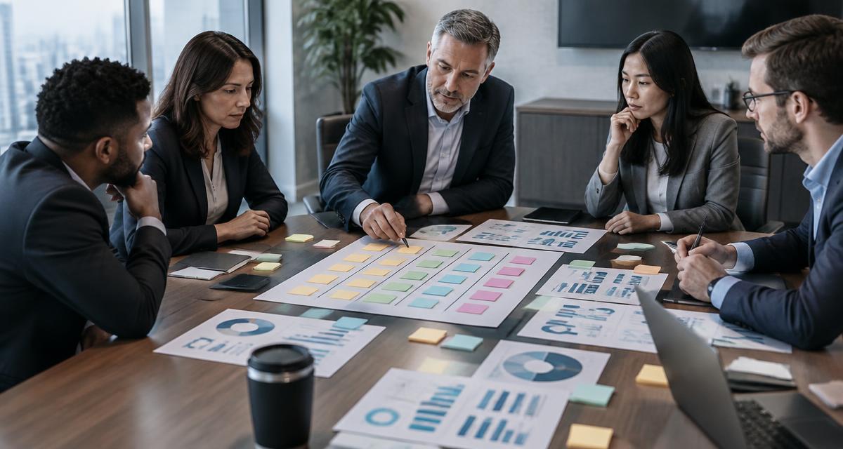 Executives ranking enterprise AI use cases during a leadership portfolio review